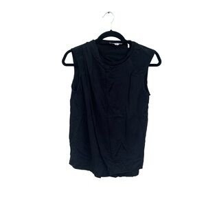 Sandro Black Tank Top Asymmetrical Design Women’s 1 (Small)